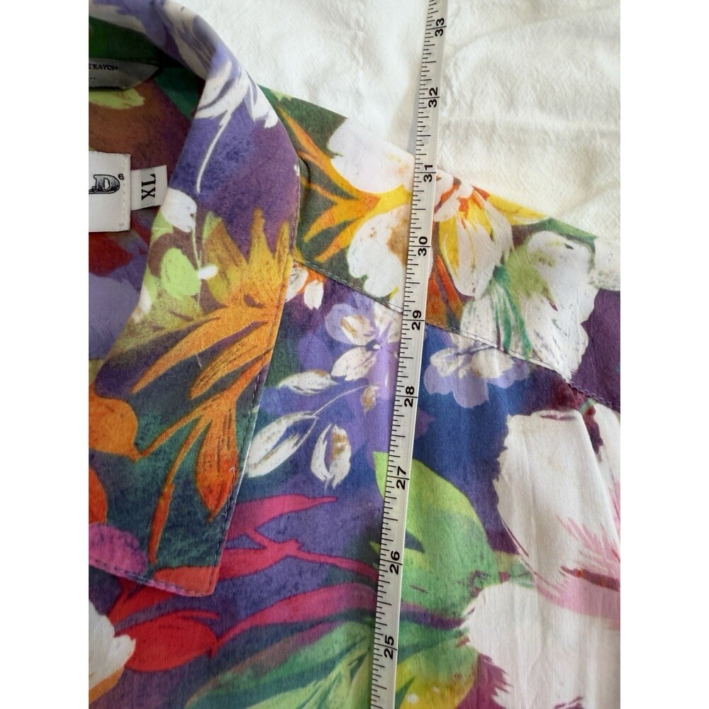Jams World Men’s Hawaiian Aloha Short Sleeve Shirt, XL, “Oasis”, GUC - Picture 7 of 8